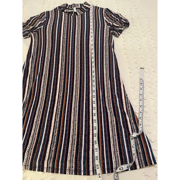 BCBGeneration Women's Striped Mod Mini Dress Boho Retro Size Medium - Picture 8 of 8